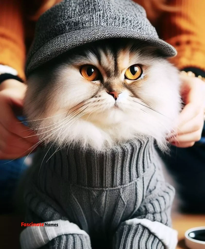 Gray Cat with Hat
